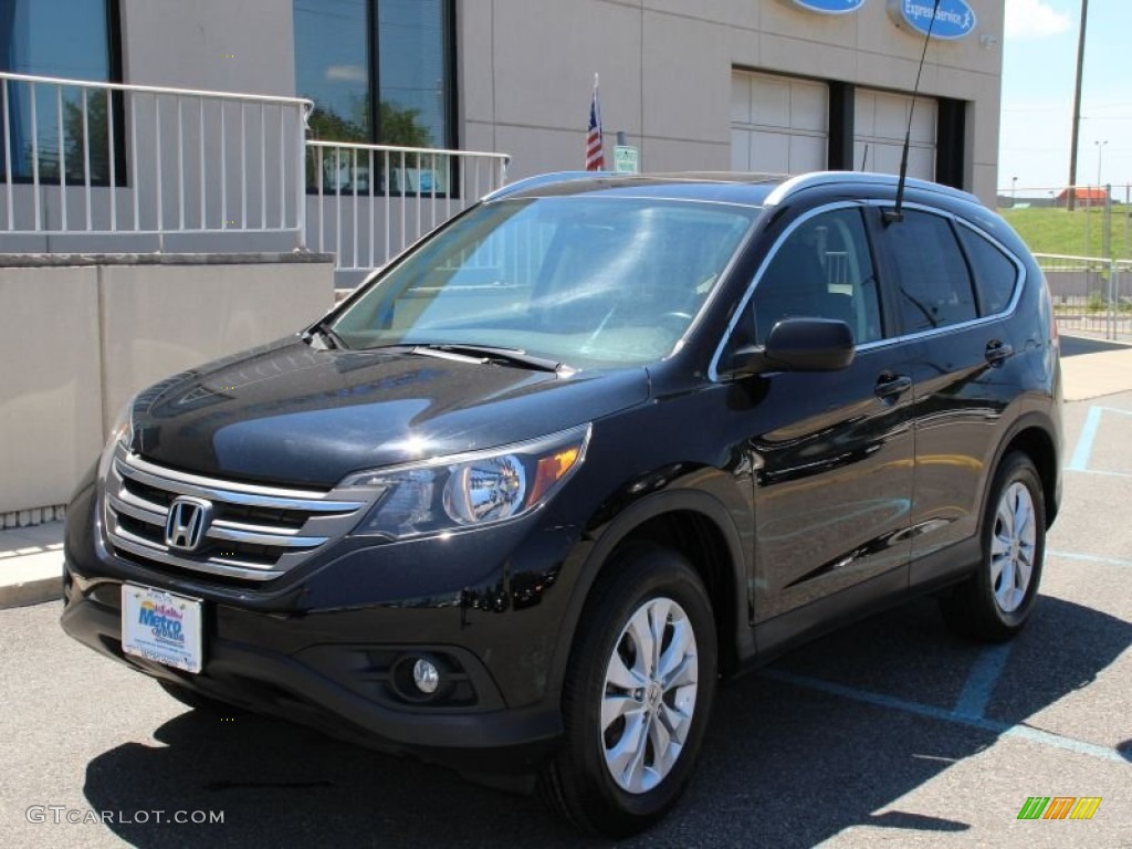 2012 CR-V EX-L 4WD - Crystal Black Pearl / Black photo #1