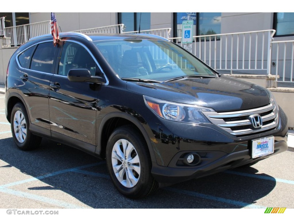 2012 CR-V EX-L 4WD - Crystal Black Pearl / Black photo #3