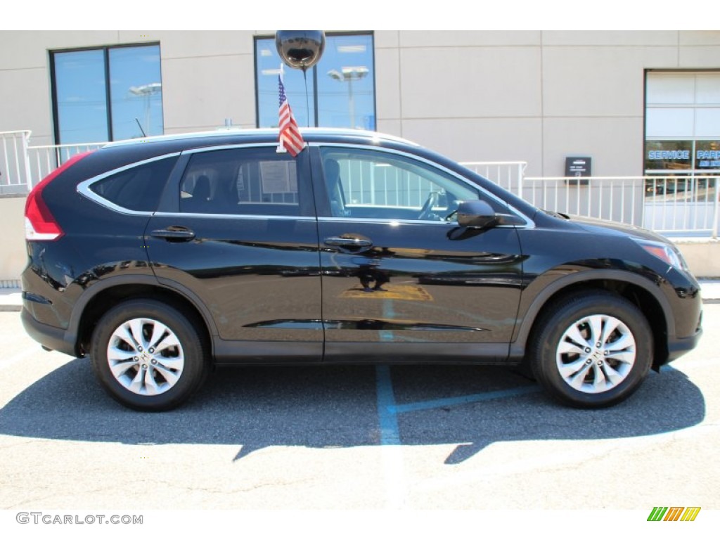 2012 CR-V EX-L 4WD - Crystal Black Pearl / Black photo #4