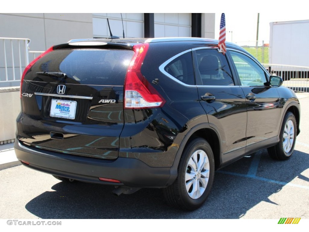 2012 CR-V EX-L 4WD - Crystal Black Pearl / Black photo #5