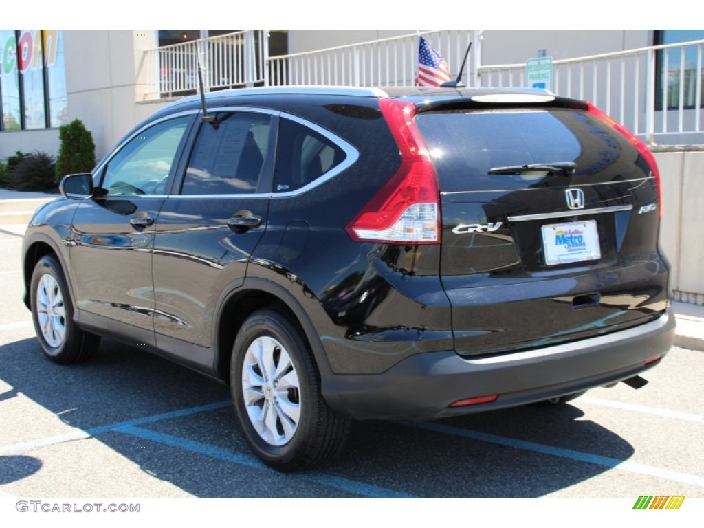 2012 CR-V EX-L 4WD - Crystal Black Pearl / Black photo #7
