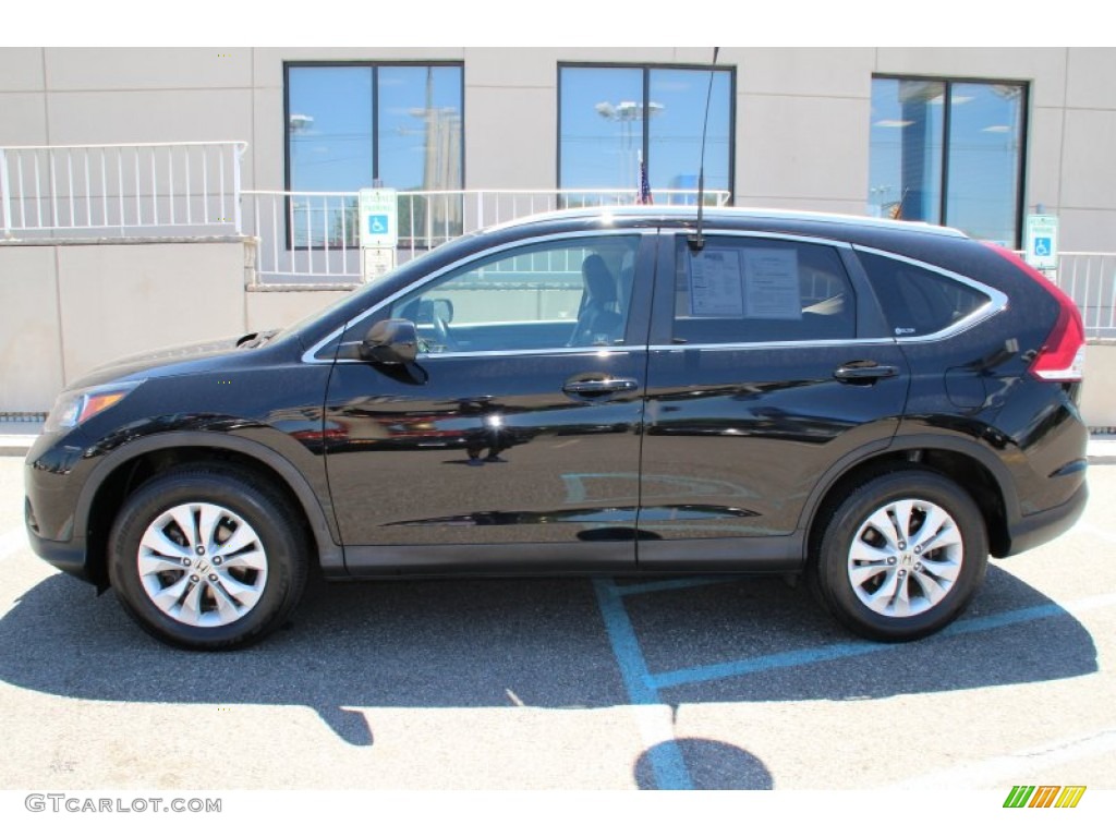 2012 CR-V EX-L 4WD - Crystal Black Pearl / Black photo #8