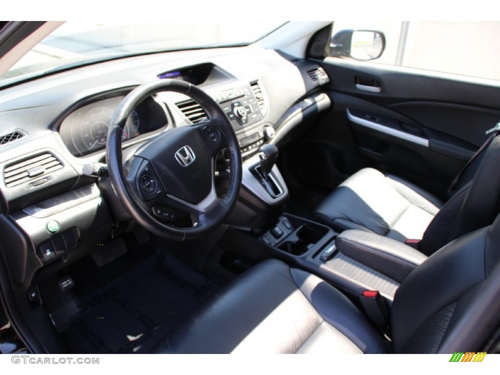 2012 CR-V EX-L 4WD - Crystal Black Pearl / Black photo #11