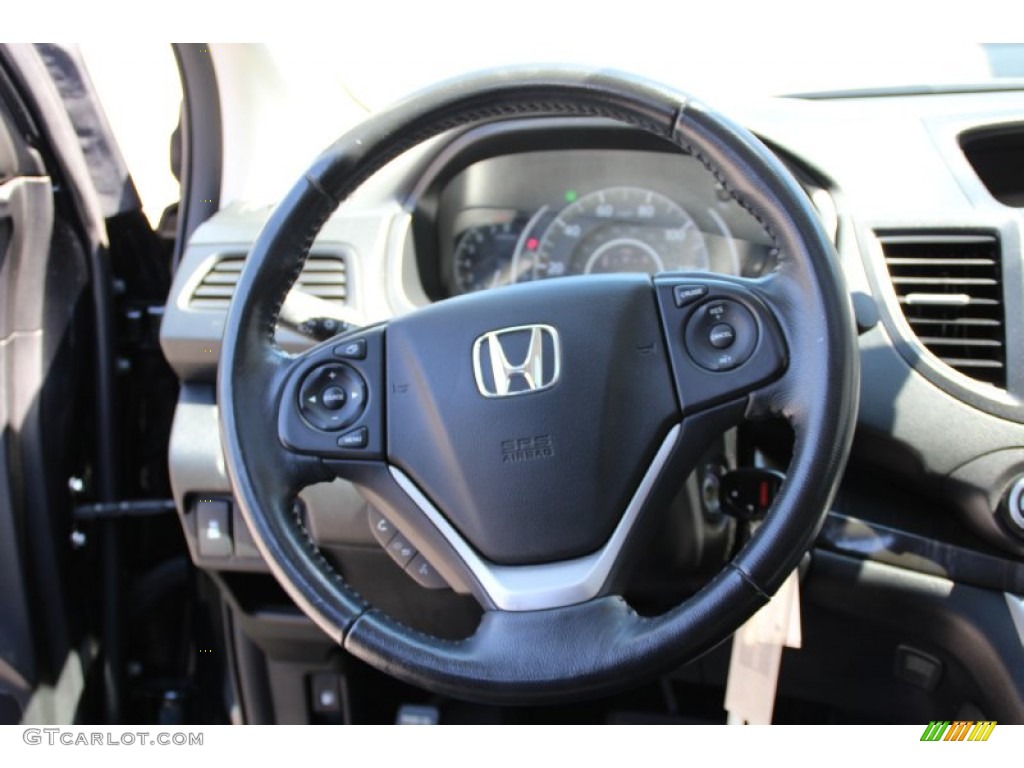 2012 CR-V EX-L 4WD - Crystal Black Pearl / Black photo #17