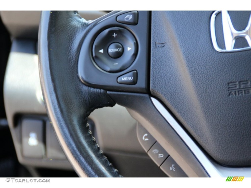 2012 CR-V EX-L 4WD - Crystal Black Pearl / Black photo #18