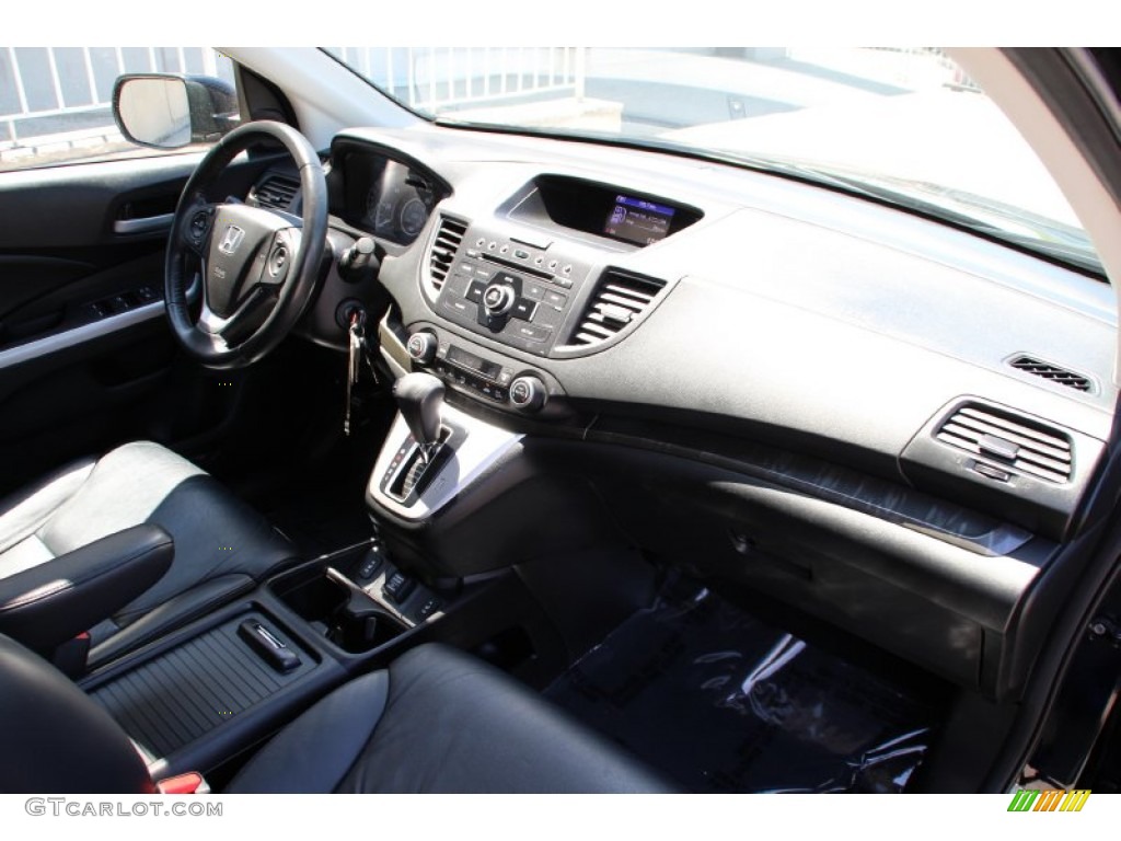 2012 CR-V EX-L 4WD - Crystal Black Pearl / Black photo #28