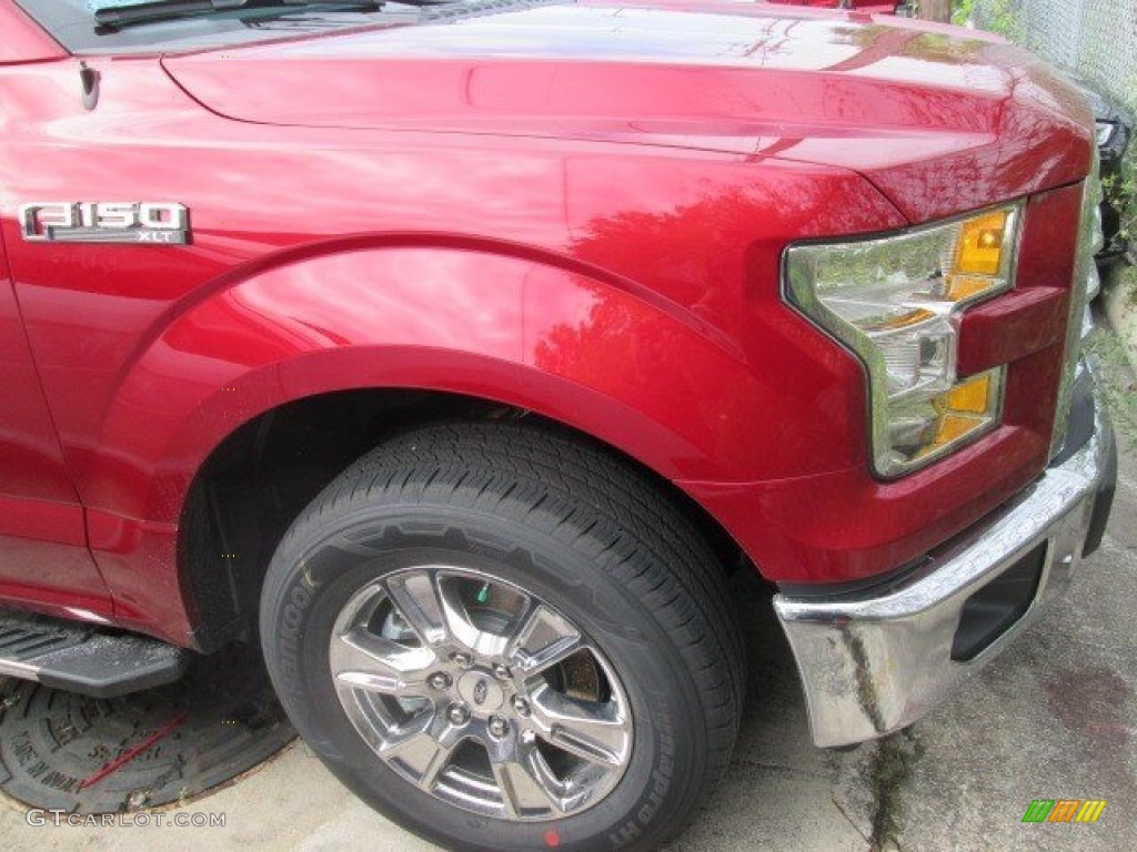 2015 F150 XLT SuperCrew - Ruby Red Metallic / Medium Earth Gray photo #22