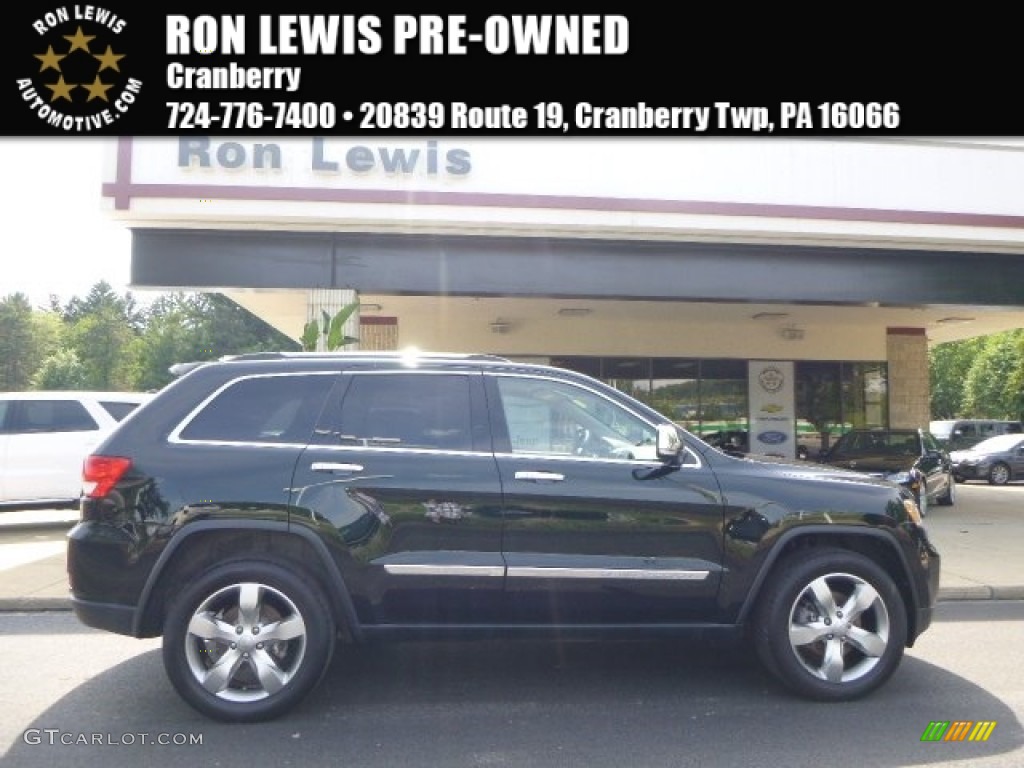 2013 Grand Cherokee Limited 4x4 - Black Forest Green Pearl / Black/Light Frost Beige photo #1