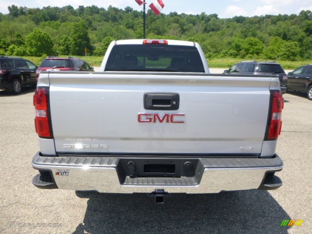 2015 Sierra 1500 SLE Double Cab 4x4 - Quicksilver Metallic / Jet Black photo #5