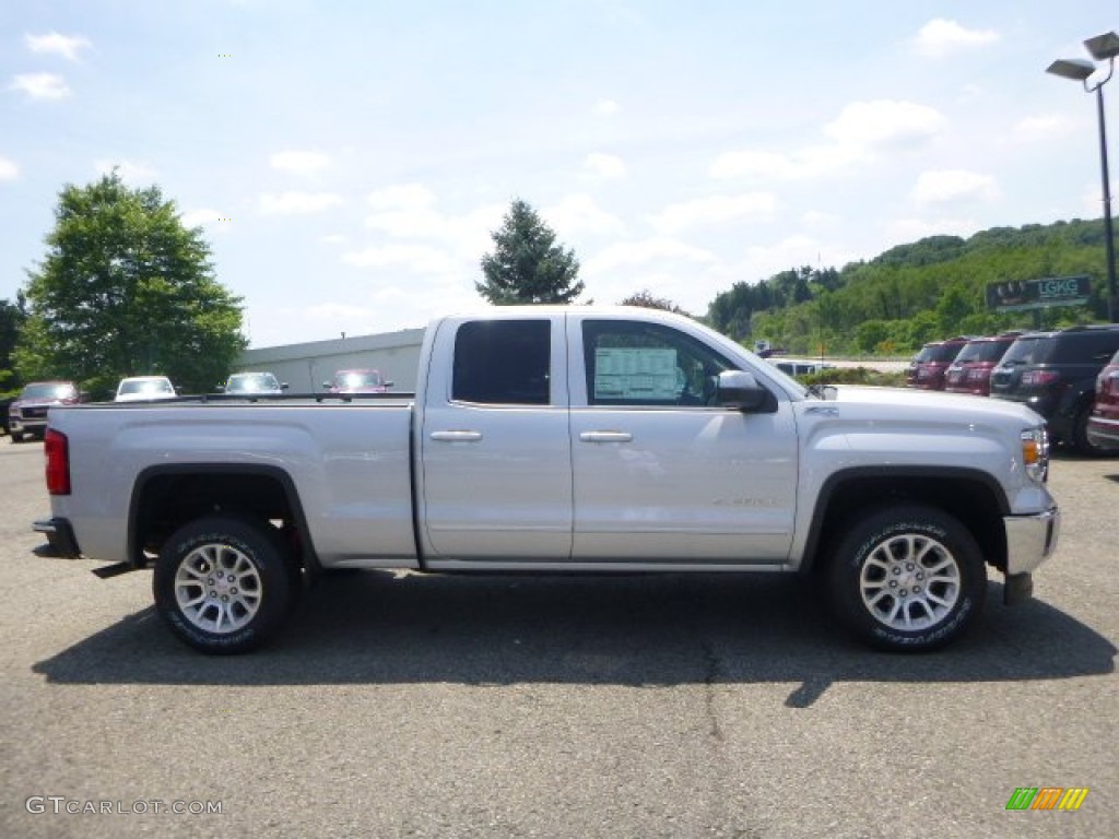 2015 Sierra 1500 SLE Double Cab 4x4 - Quicksilver Metallic / Jet Black photo #7