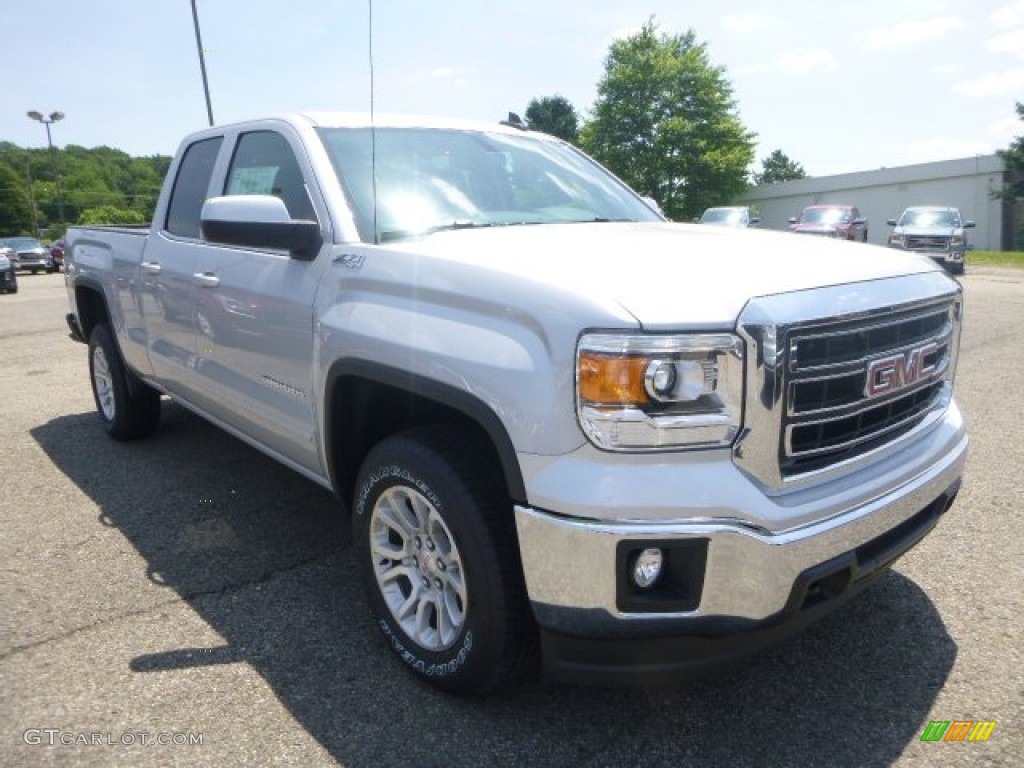 2015 Sierra 1500 SLE Double Cab 4x4 - Quicksilver Metallic / Jet Black photo #9