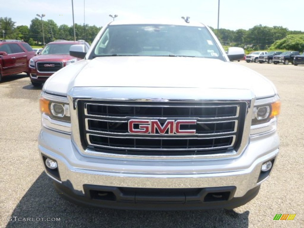 2015 Sierra 1500 SLE Double Cab 4x4 - Quicksilver Metallic / Jet Black photo #10