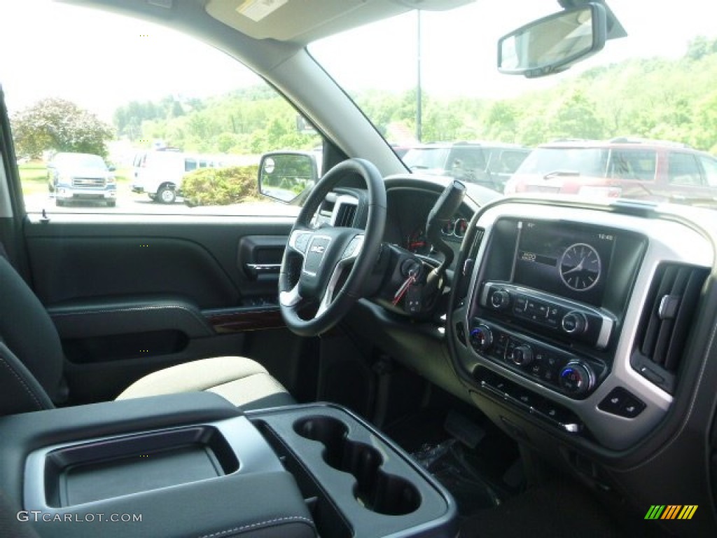 2015 Sierra 1500 SLE Double Cab 4x4 - Quicksilver Metallic / Jet Black photo #12