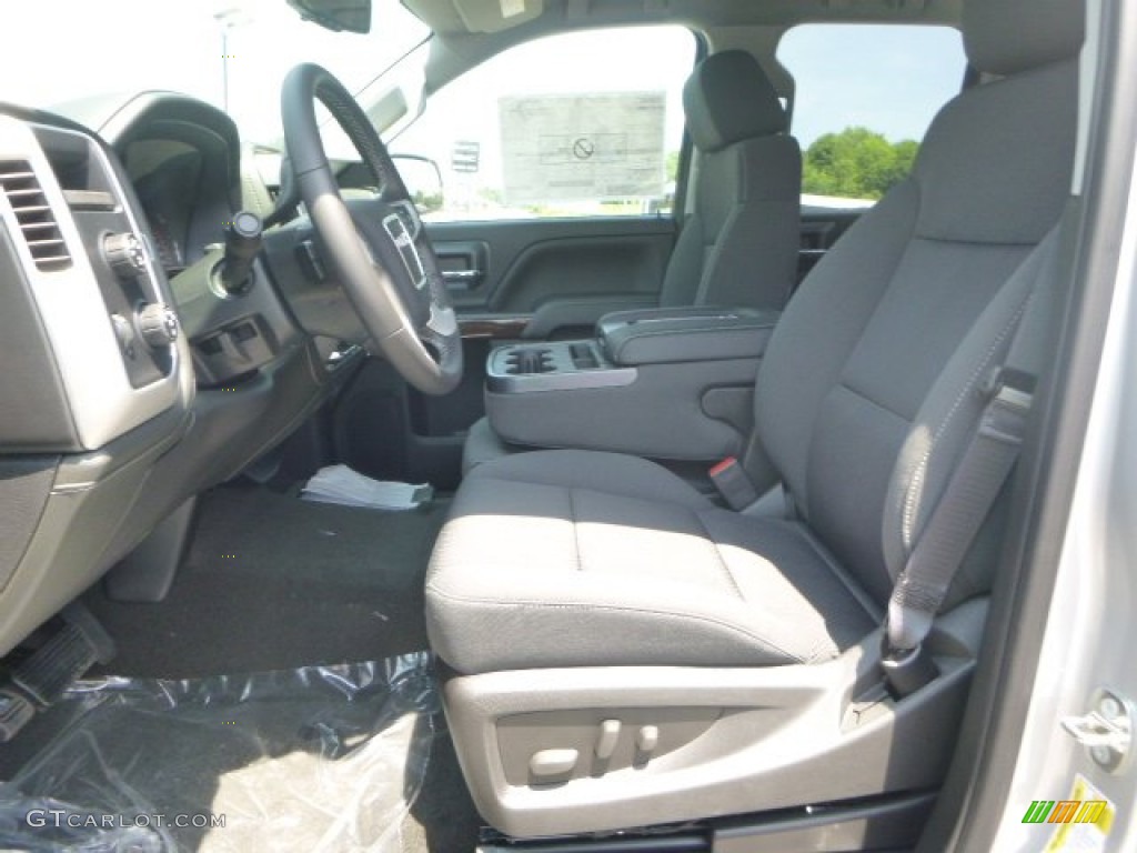 2015 Sierra 1500 SLE Double Cab 4x4 - Quicksilver Metallic / Jet Black photo #14