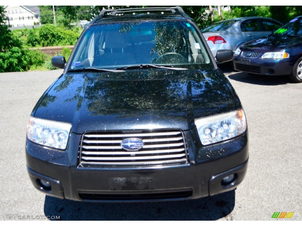 2007 Forester 2.5 X - Obsidian Black Pearl / Graphite Gray photo #2