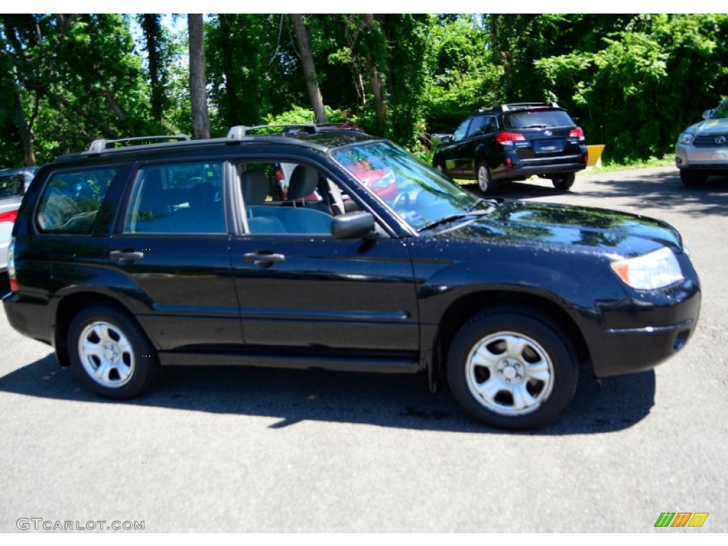 2007 Forester 2.5 X - Obsidian Black Pearl / Graphite Gray photo #5