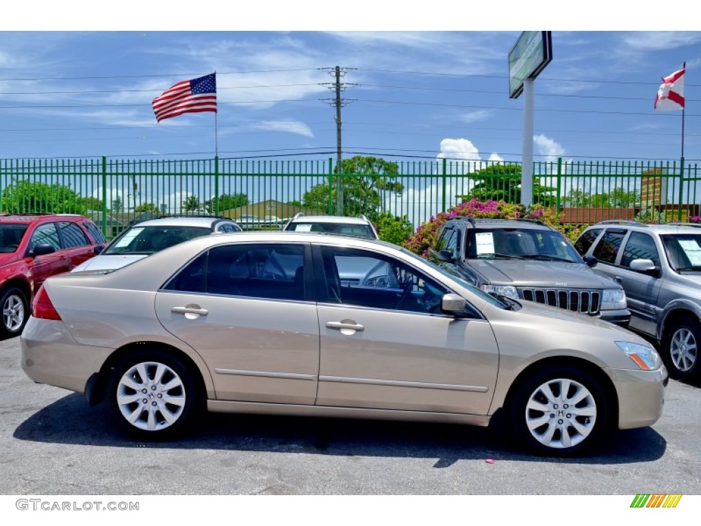 2007 Accord EX-L V6 Sedan - Desert Mist Metallic / Ivory photo #7