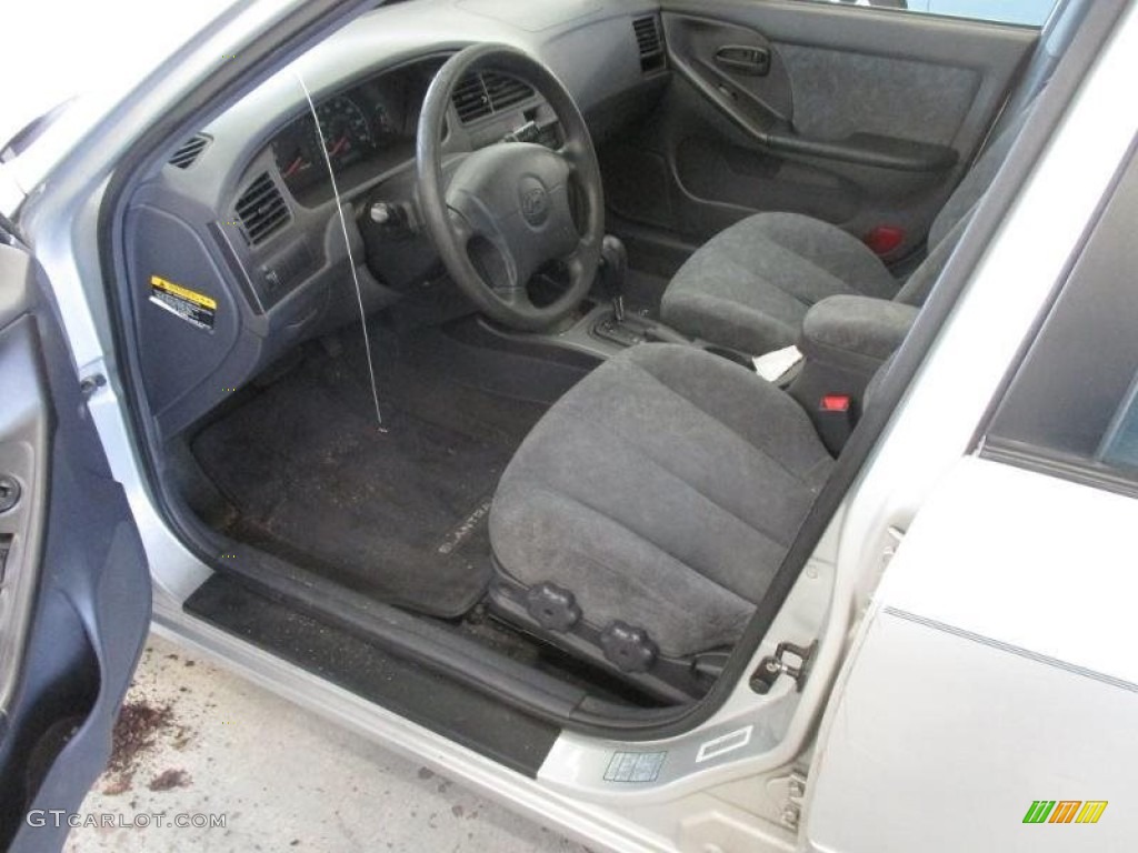 2001 Elantra GLS - Pewter / Beige photo #4