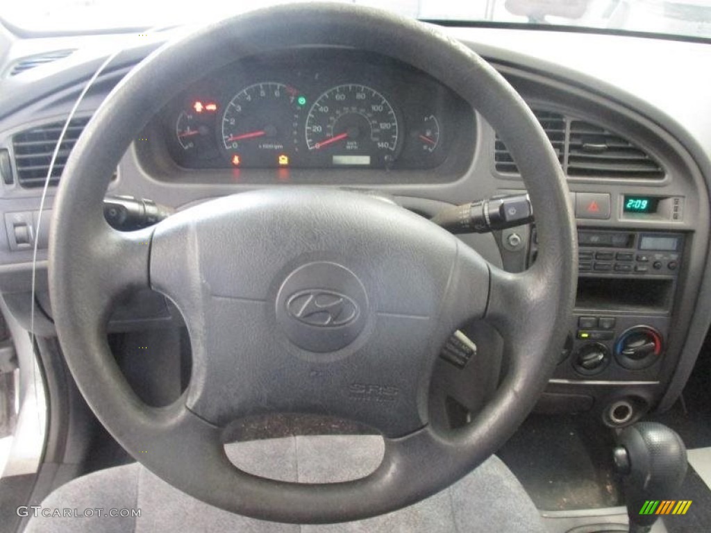 2001 Elantra GLS - Pewter / Beige photo #5
