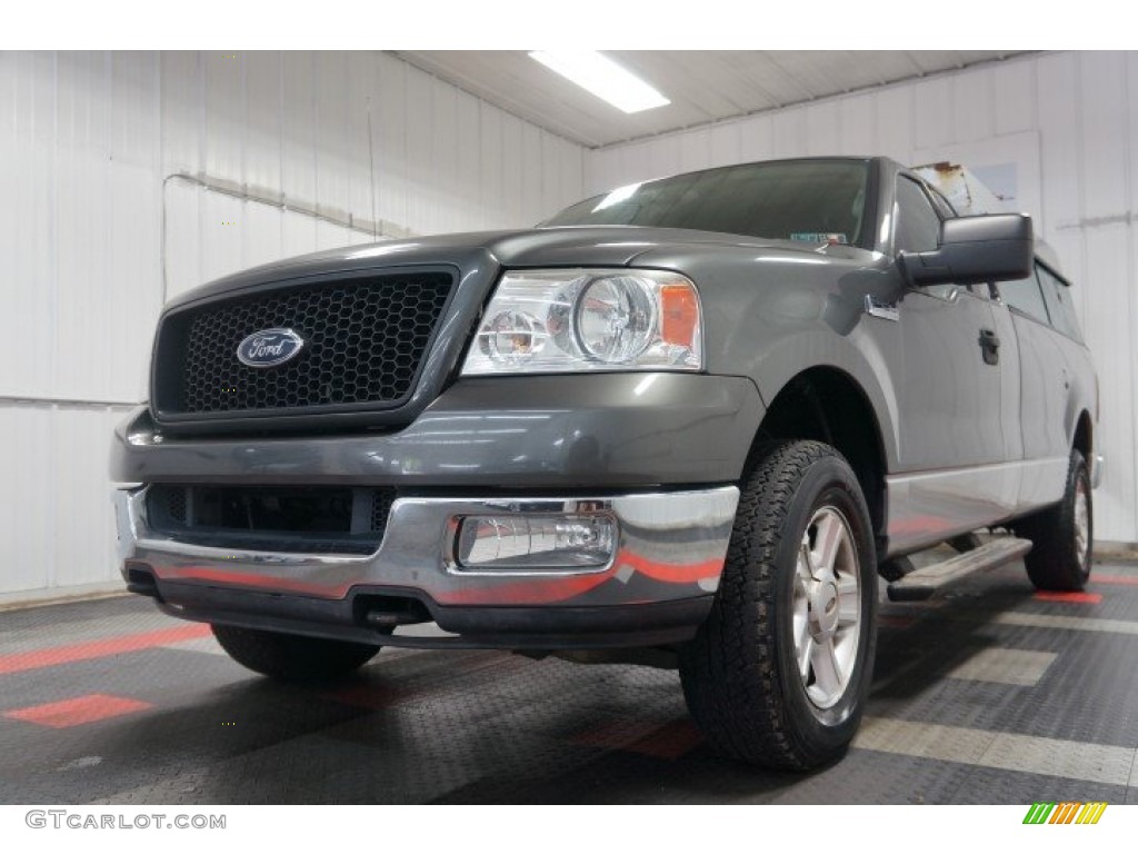 2004 F150 XLT Regular Cab 4x4 - Dark Shadow Grey Metallic / Medium/Dark Flint photo #3