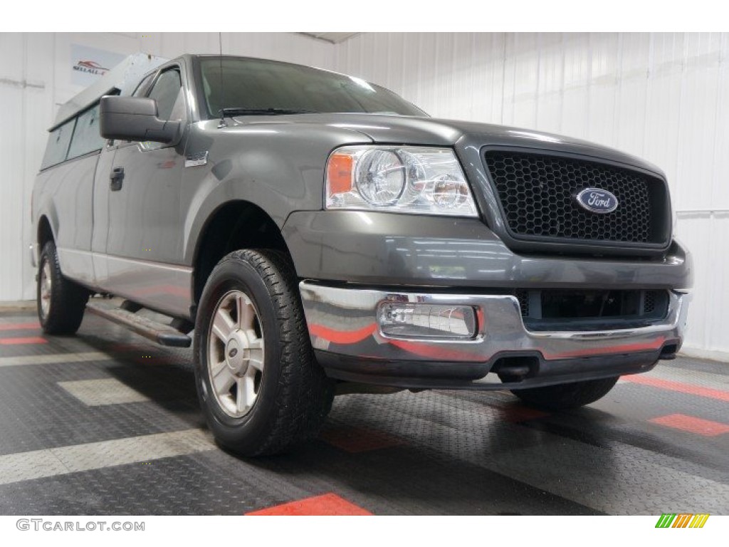 2004 F150 XLT Regular Cab 4x4 - Dark Shadow Grey Metallic / Medium/Dark Flint photo #5