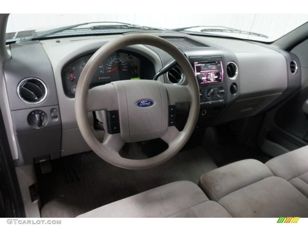 2004 F150 XLT Regular Cab 4x4 - Dark Shadow Grey Metallic / Medium/Dark Flint photo #27