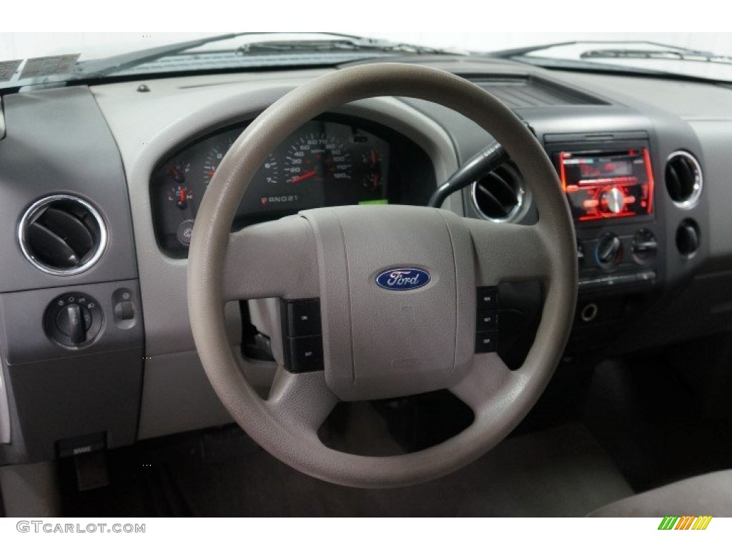 2004 F150 XLT Regular Cab 4x4 - Dark Shadow Grey Metallic / Medium/Dark Flint photo #28