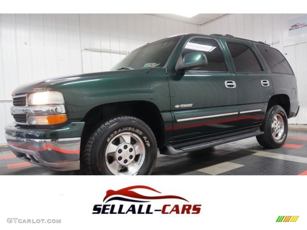 2001 Tahoe LT 4x4 - Forest Green Metallic / Tan/Neutral photo #1
