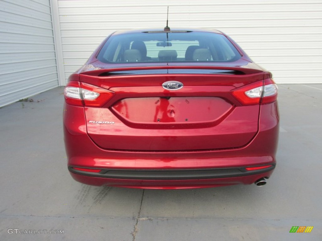 2016 Fusion S - Ruby Red Metallic / Medium Earth Gray photo #5