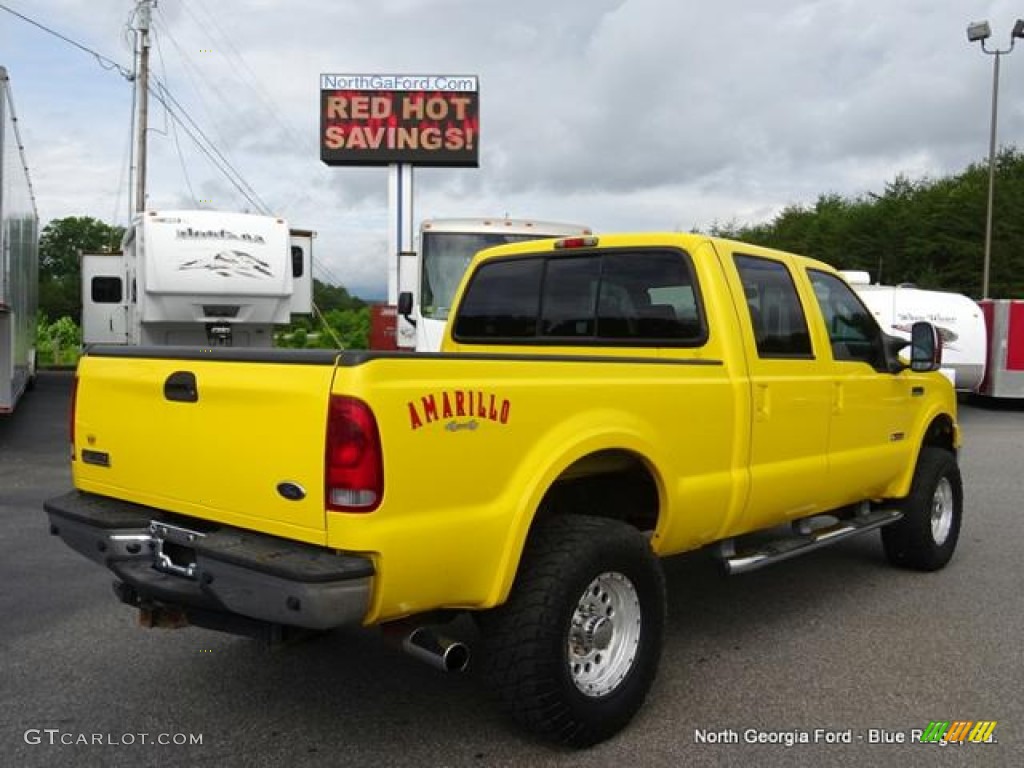 2006 F350 Super Duty Amarillo Edition Crew Cab 4x4 - Blazing Yellow / Black photo #5