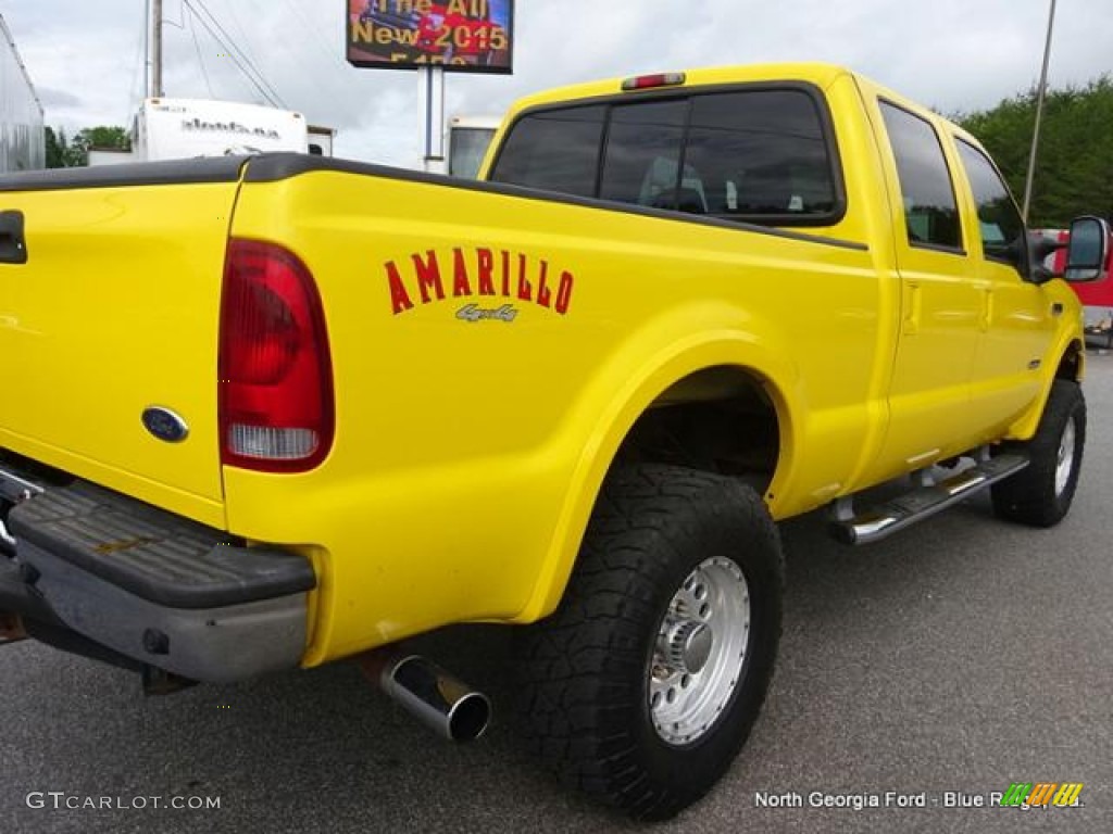 2006 F350 Super Duty Amarillo Edition Crew Cab 4x4 - Blazing Yellow / Black photo #38
