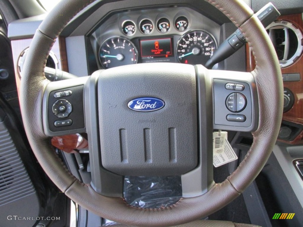 2016 Ford F250 Super Duty King Ranch Crew Cab 4x4 King Ranch Mesa/Black Steering Wheel Photo #105050673