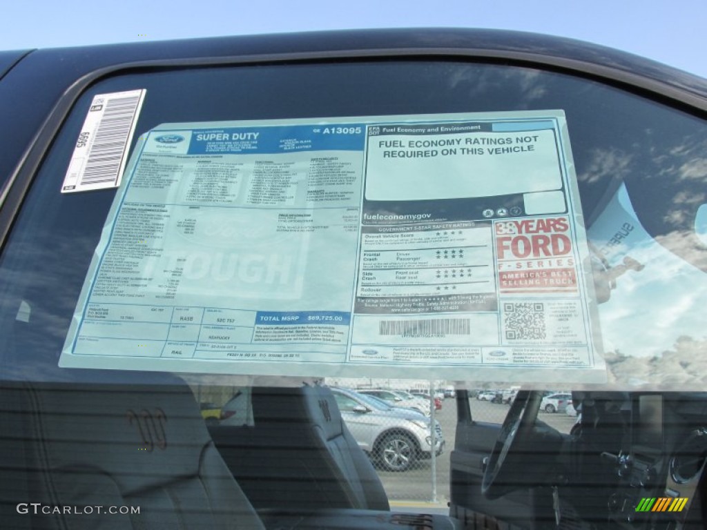 2016 Ford F250 Super Duty King Ranch Crew Cab 4x4 Window Sticker Photo #105050700