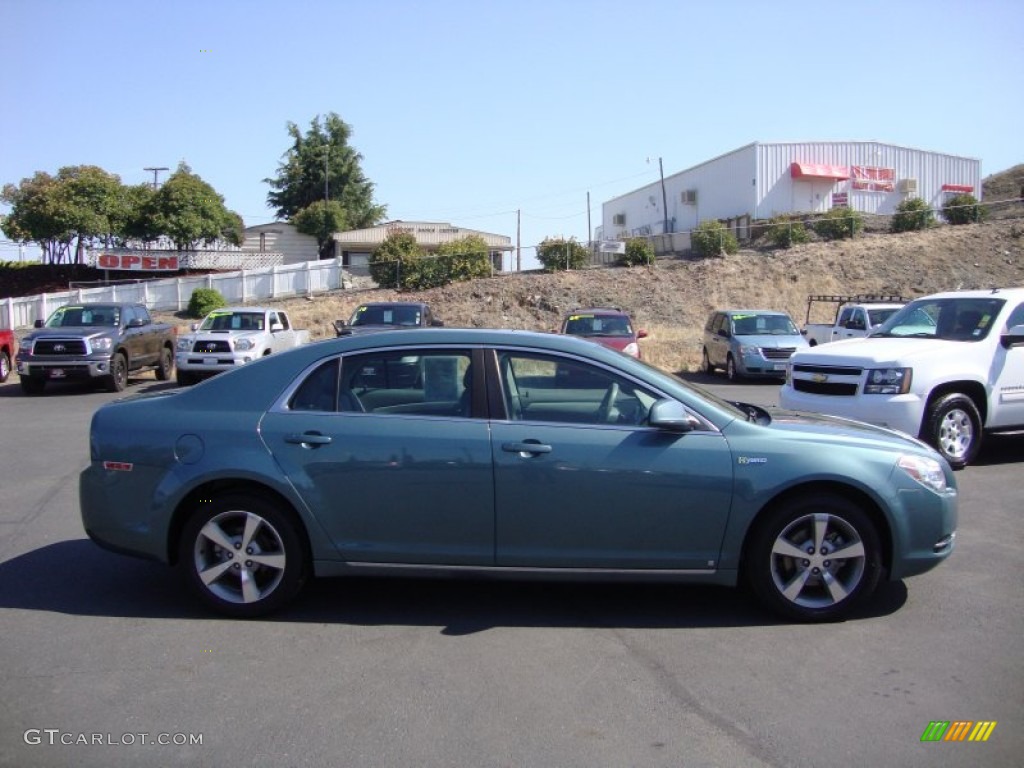 2009 Malibu Hybrid Sedan - Silver Moss Metallic / Cocoa/Cashmere photo #8