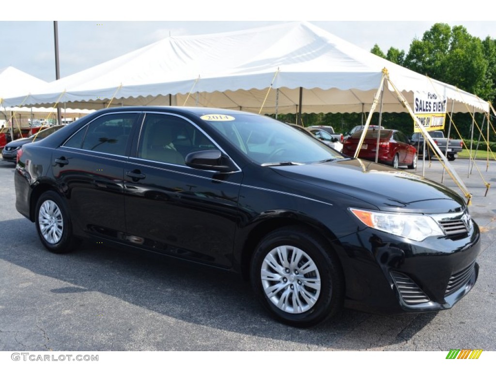 2014 Camry L - Attitude Black Metallic / Ivory photo #1