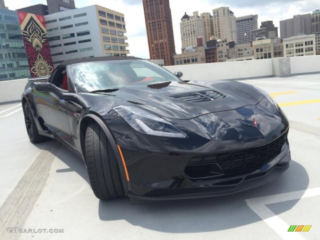2015 Corvette Z06 Coupe - Black / Adrenaline Red photo #2