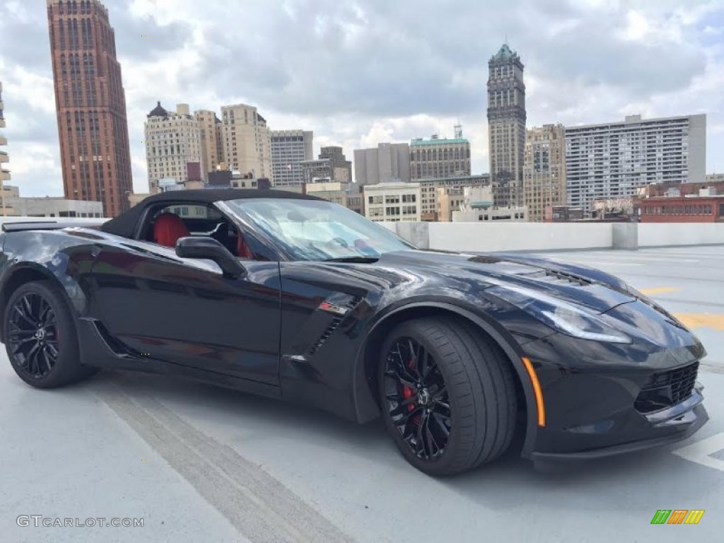 2015 Corvette Z06 Coupe - Black / Adrenaline Red photo #3