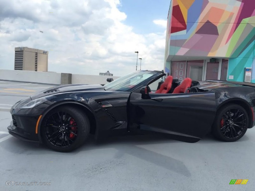 2015 Corvette Z06 Coupe - Black / Adrenaline Red photo #5
