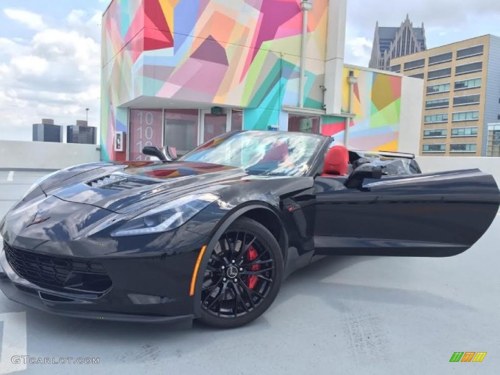 2015 Corvette Z06 Coupe - Black / Adrenaline Red photo #6