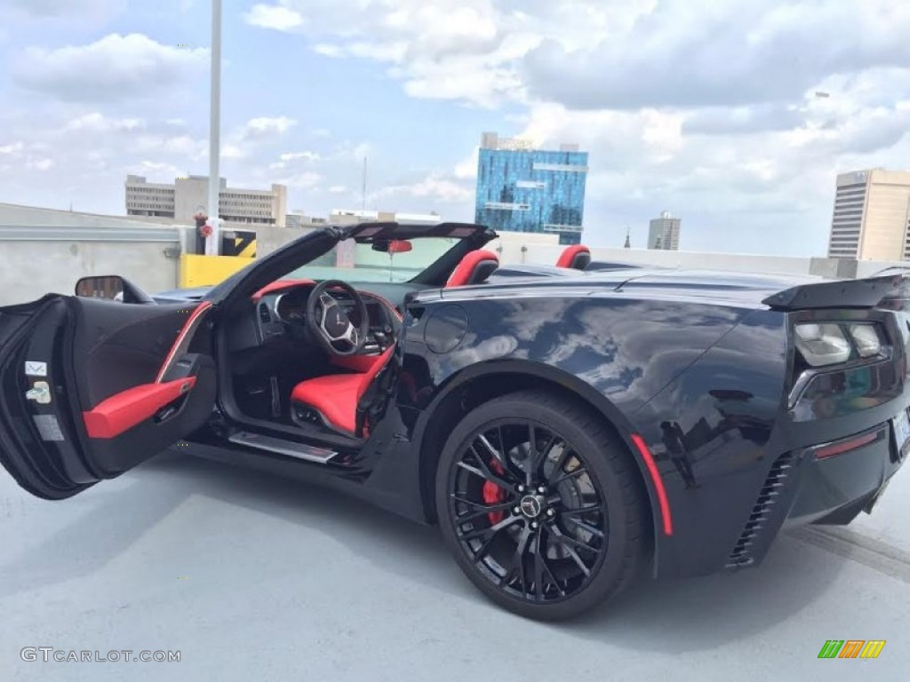 2015 Corvette Z06 Coupe - Black / Adrenaline Red photo #7