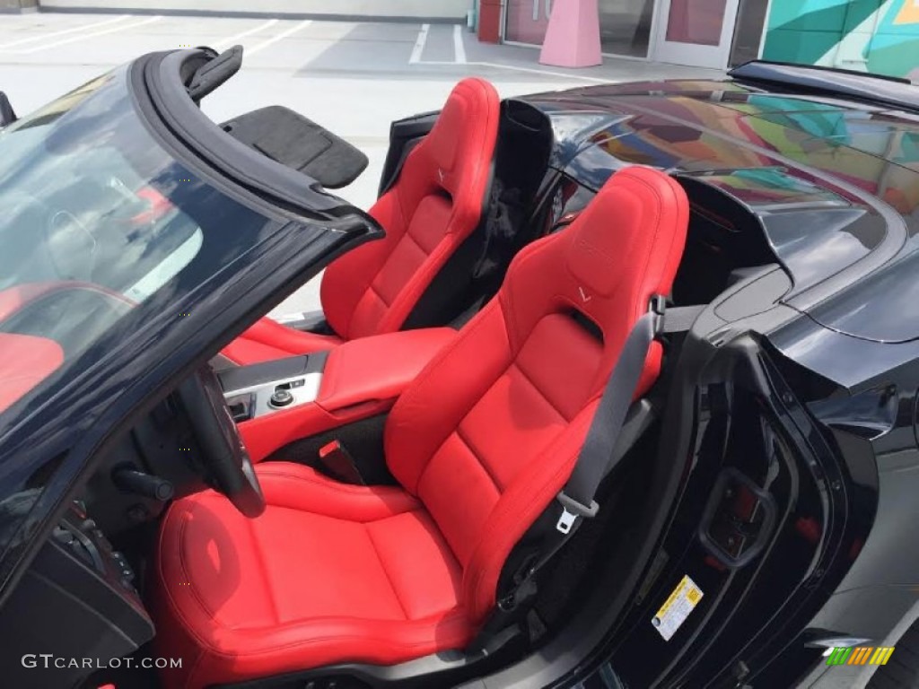 2015 Corvette Z06 Coupe - Black / Adrenaline Red photo #8