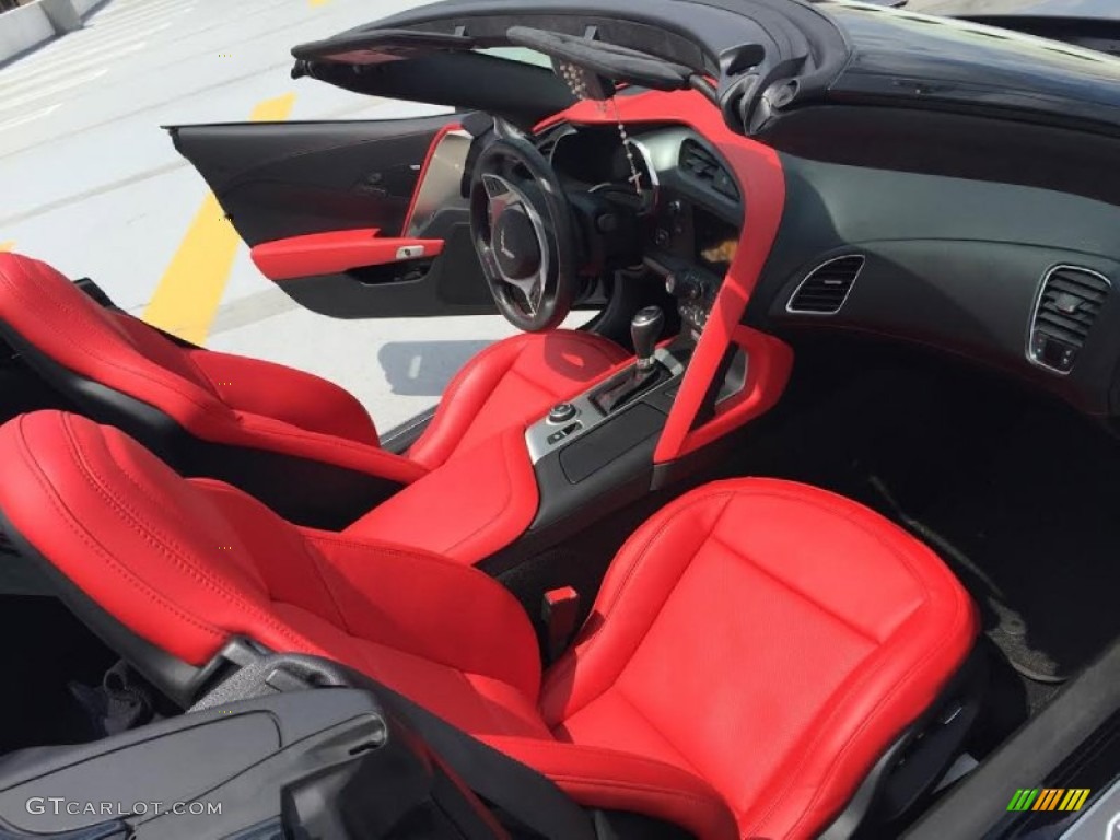 2015 Corvette Z06 Coupe - Black / Adrenaline Red photo #9