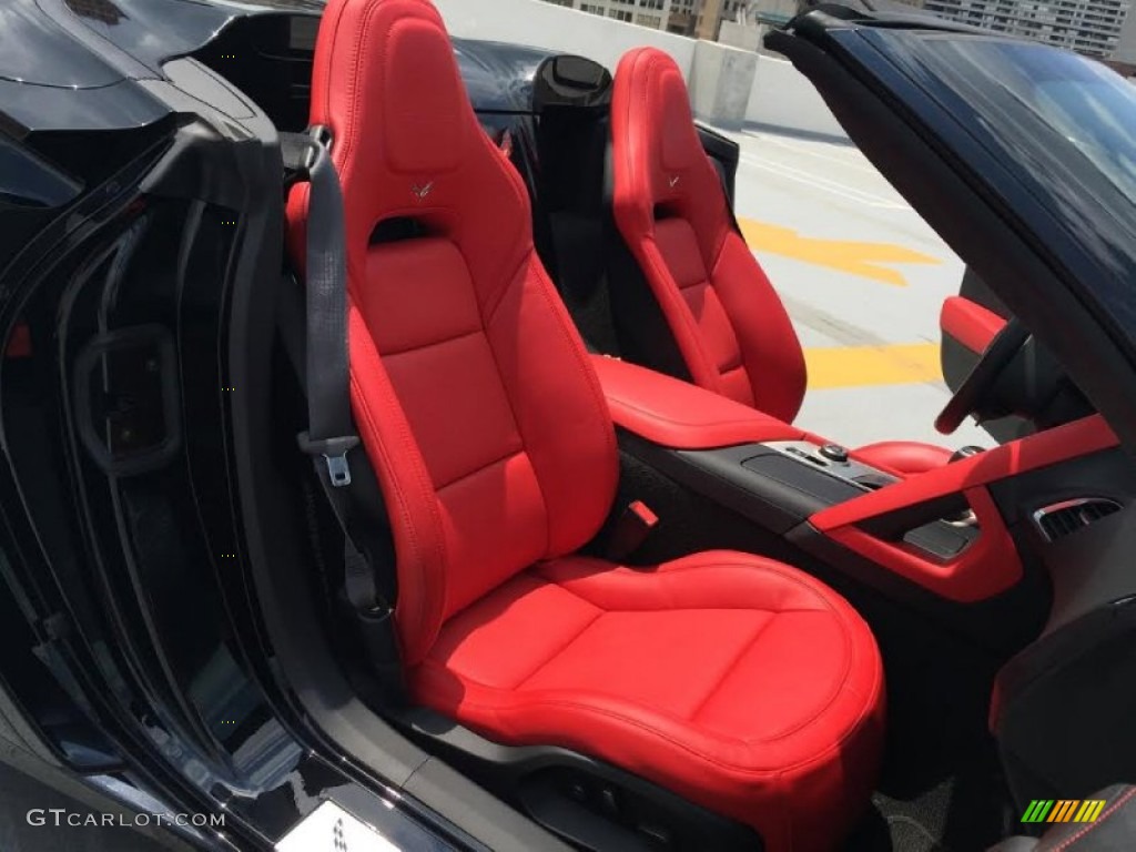 2015 Corvette Z06 Coupe - Black / Adrenaline Red photo #11
