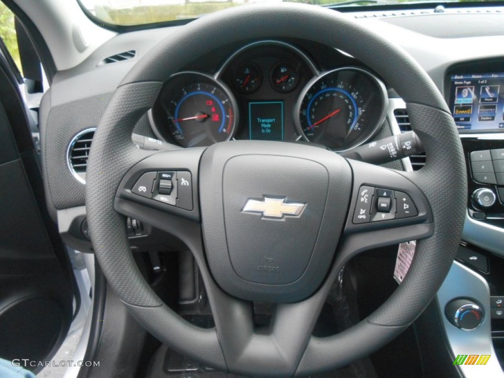 2015 Chevrolet Cruze Eco Jet Black Steering Wheel Photo #105059394