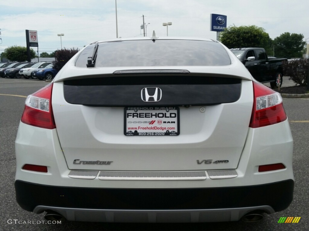 2014 Crosstour EX-L V6 4WD - White Diamond Pearl / Ivory photo #4