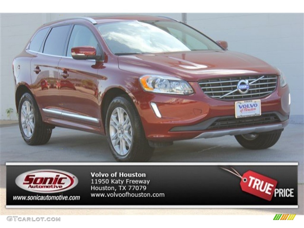 2016 XC60 T5 Drive-E - Flamenco Red Metallic / Beige photo #1