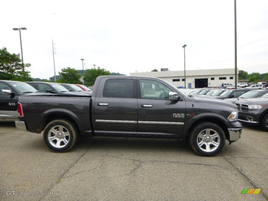 2015 1500 Laramie Limited Crew Cab 4x4 - Granite Crystal Metallic / Black photo #6