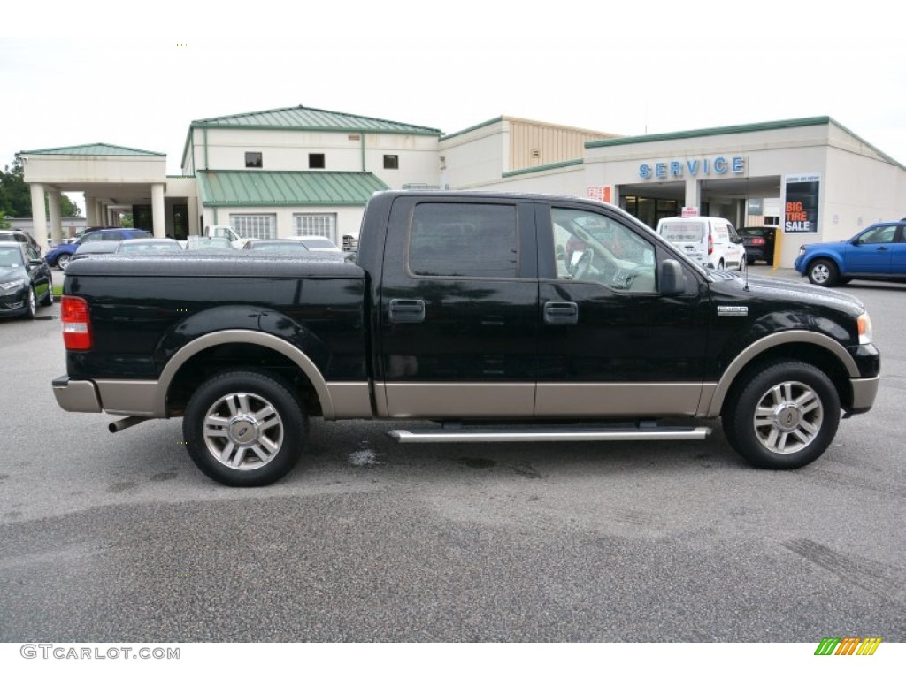 2005 F150 Lariat SuperCrew - Black / Tan photo #4