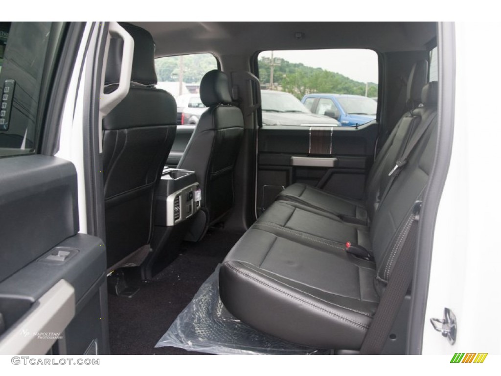 2015 F150 Lariat SuperCrew 4x4 - White Platinum Tricoat / Black photo #7