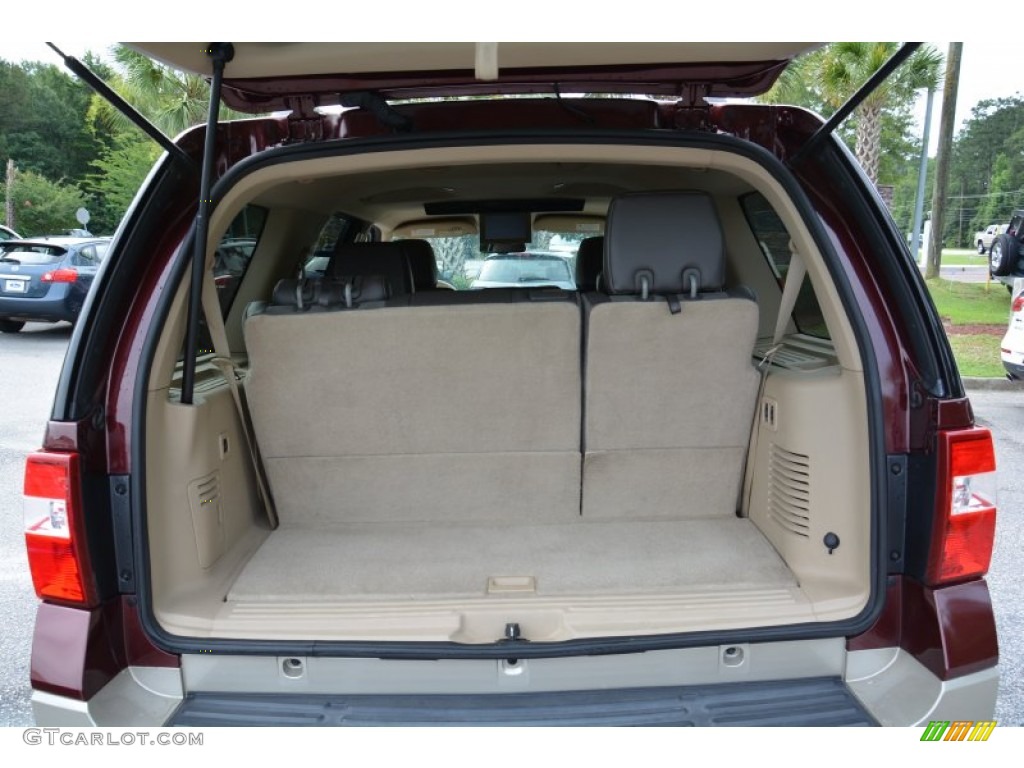 2009 Expedition Eddie Bauer - Royal Red Metallic / Charcoal Black Leather/Camel photo #18